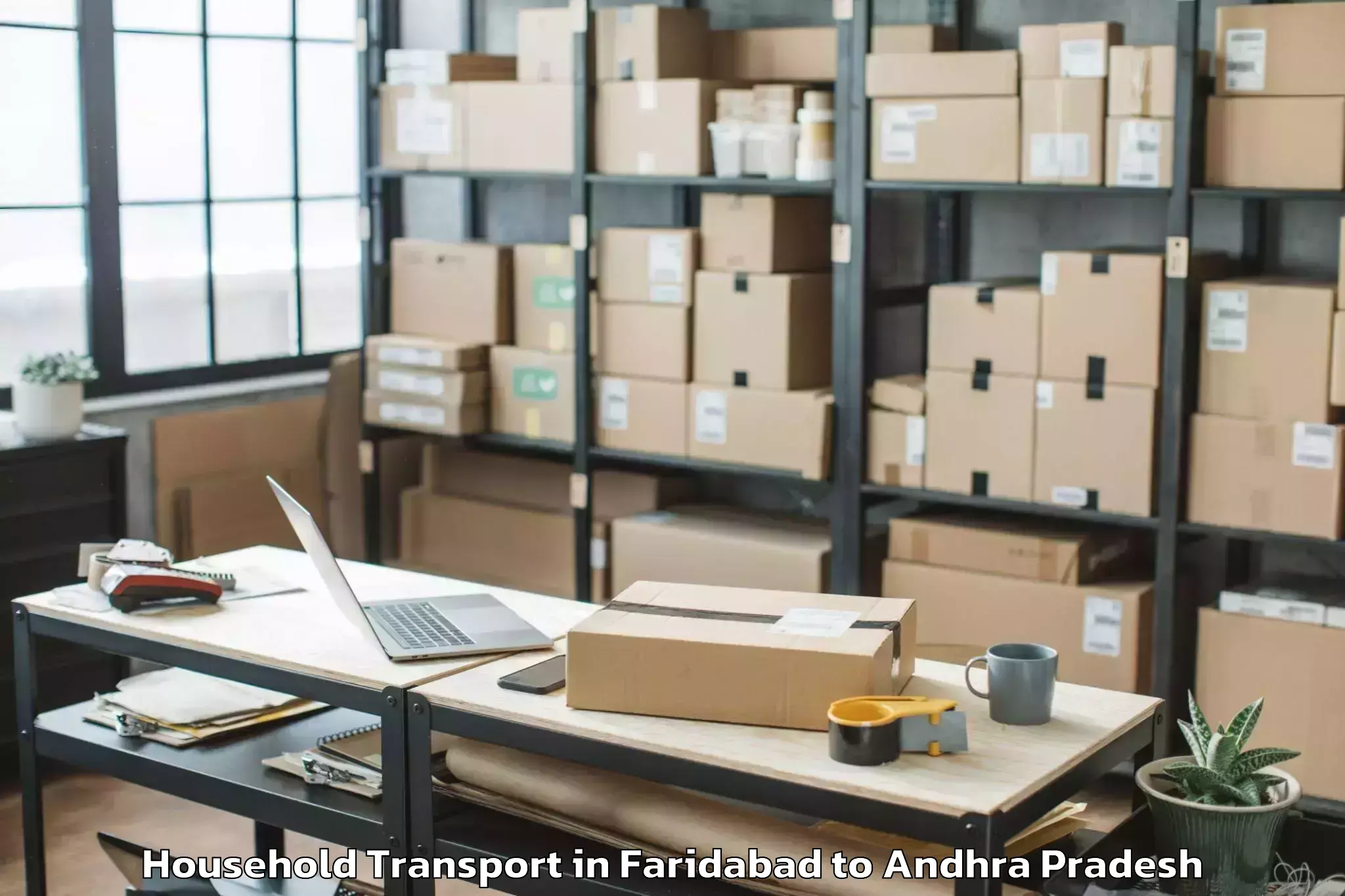 Faridabad to Vajrapukothuru Household Transport Booking